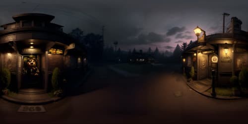 game five night at freddy's restaurant, with u.s. 90s fast food style creepy dark light. with a scary mechanical dark brown teddy bear