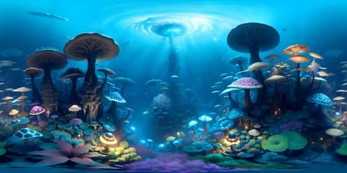 under water in subnautica mushroom forest