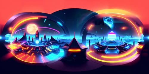 Ultra-high-resolution VR360 masterpiece, Cowboy Bebop-inspired Mars dome city. Intricate structures, subtle red Martian glow, dome shimmer. Sweeping crater rim backdrop in VR360. Immersive, grand-scale, futuristic cityscape within oxygen bubble.