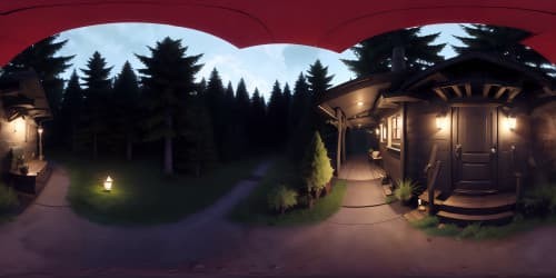 cabin in the woods dark colors